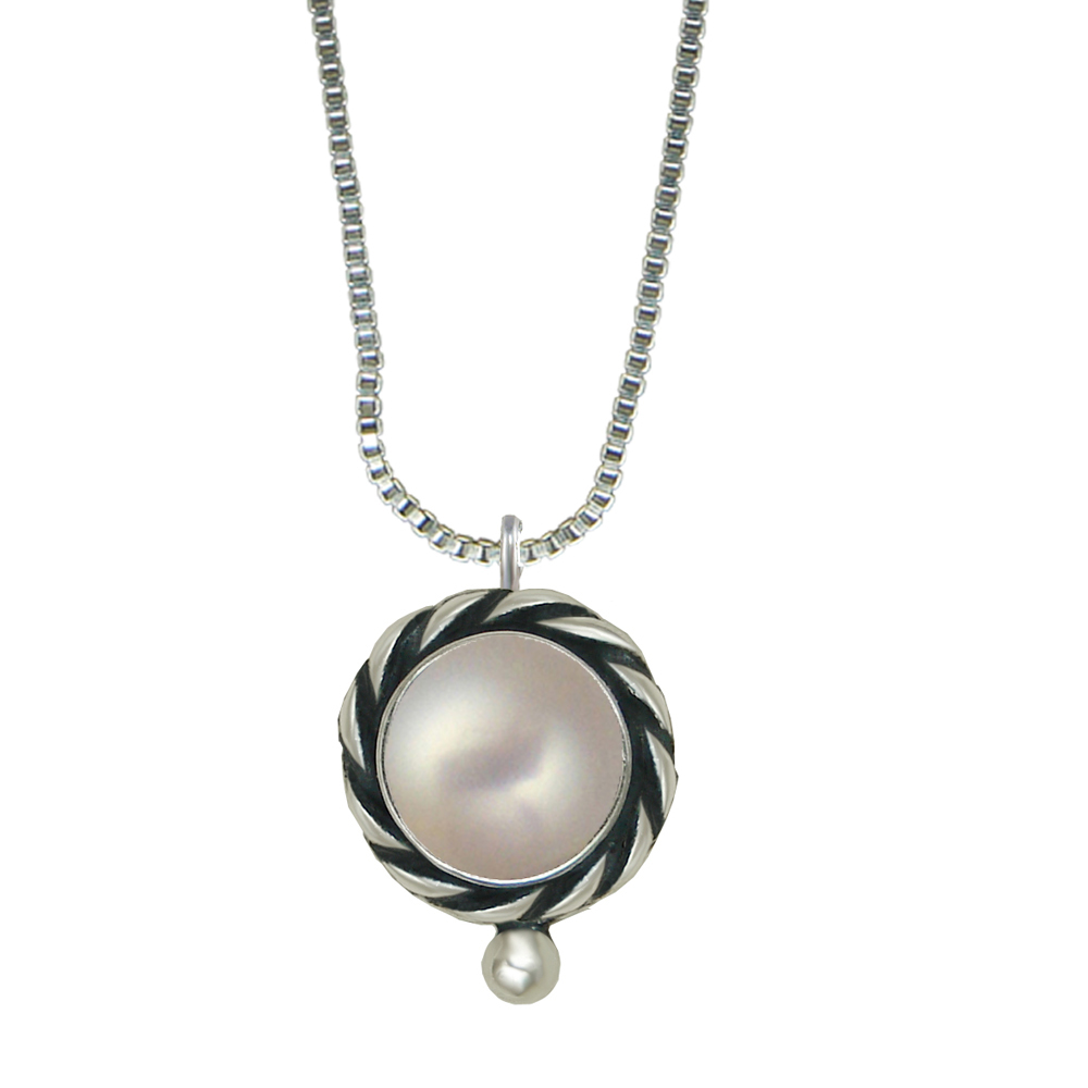 Sterling Silver Little Cultured Freshwater Pearl Pendant Necklace